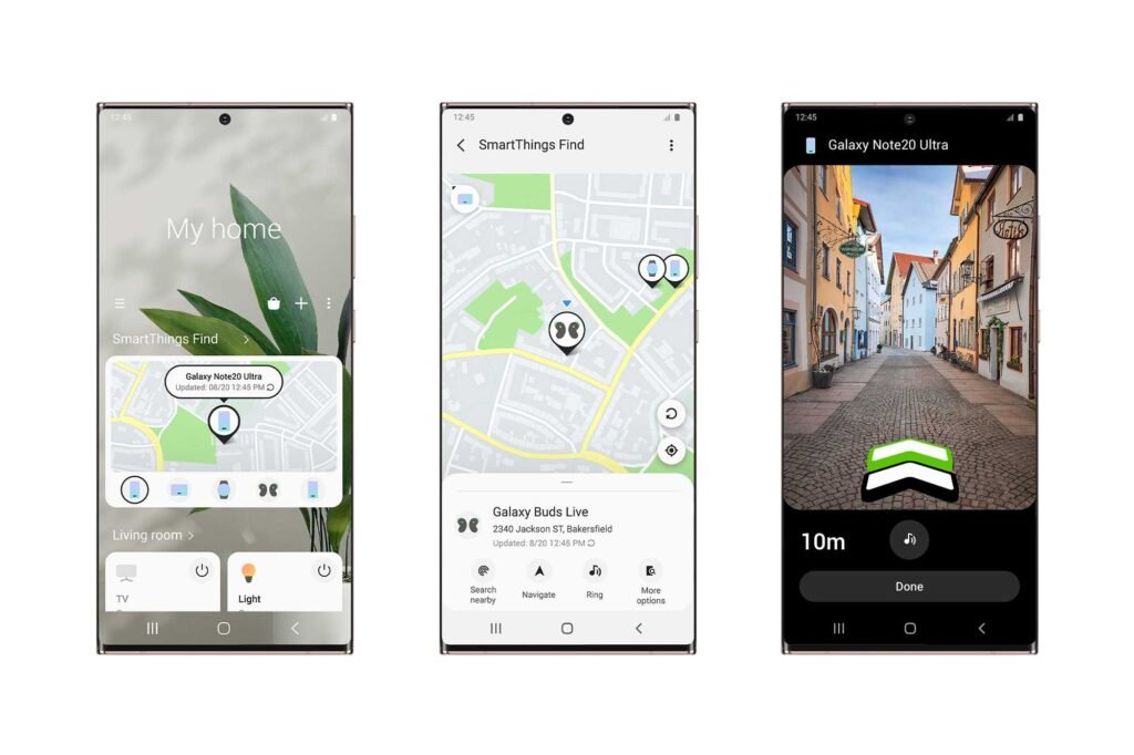 Samsung SmartThings Find displayer