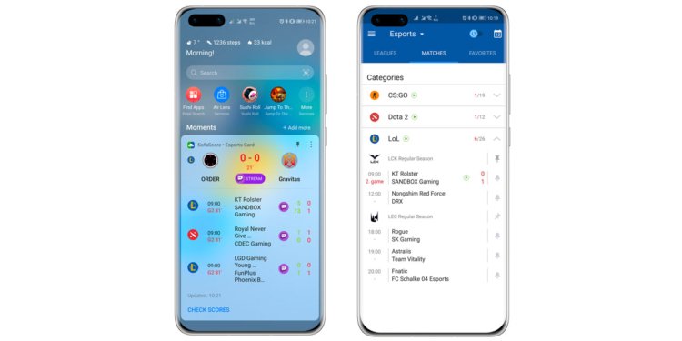 Για πρώτη φορά ζωντανά αποτελέσματα αγώνων από την εφαρμογή Esports, έρχονται στα Huawei smartphones!