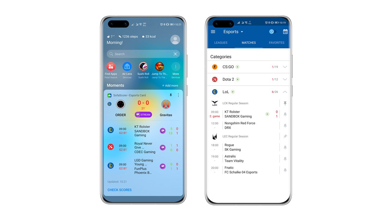 Για πρώτη φορά ζωντανά αποτελέσματα αγώνων από την εφαρμογή Esports, έρχονται στα Huawei smartphones!