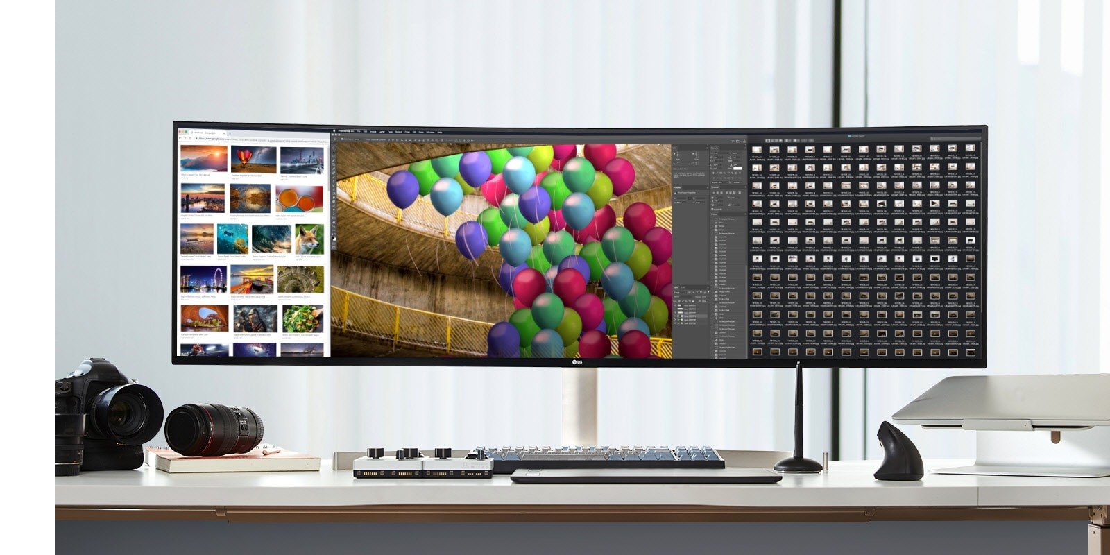 Η ζωή των multitaskers γίνεται πιο απλή με το UltraWide Dual QHD monitor της LG