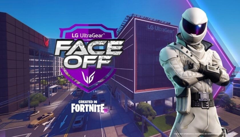 LG UltraGear Fortnite displayer