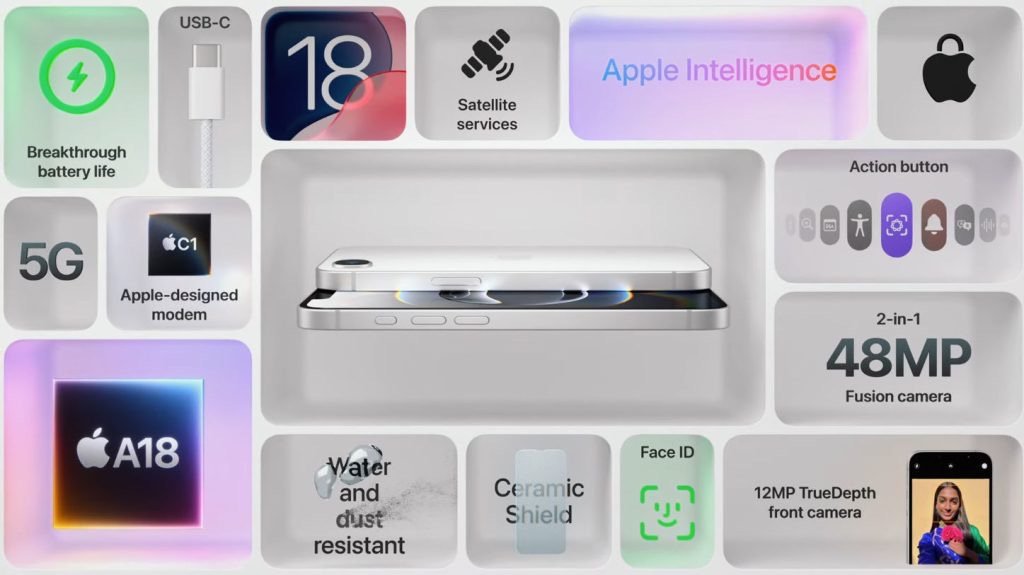 iphone 16e specs