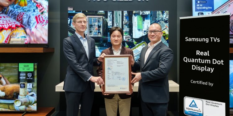 Οι τηλεοράσεις Samsung QLED λαμβάνουν πιστοποίηση «Real Quantum Dot Display» από την TÜV Rheinland